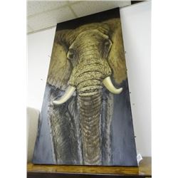 Unframed Elephant Head On Canvas