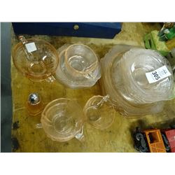 Pink Depression Glass Dishes/Bowls/Cups