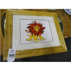 Framed Print Simba by Jeffery Negrin - Glass Broken