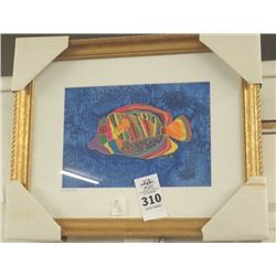 Framed Art by Lewis Multi Colored Fish