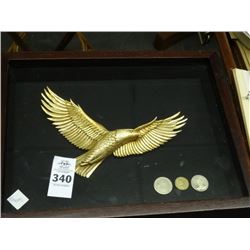 Shadow Box w/Eagle & Collector Coins