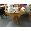 Image 1 : Oak Round Pedestal Dining Table