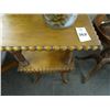 Image 2 : Early Wood 3 Tier Table w/Braided Rope Trim
