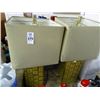Image 1 : 2 Contemporary Wood Geometric Table Lamps - 2 Times the Money
