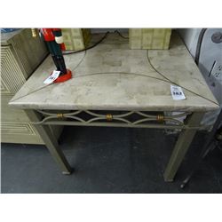 Iron Base Stonetop Side Table