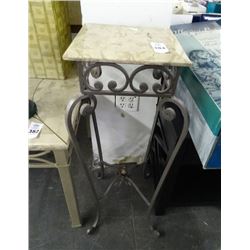 Iron Base Stonetop Plant Stand