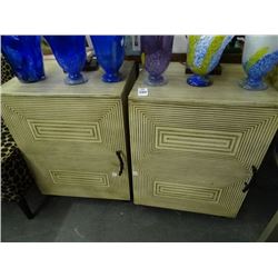 2 Contemporary Single Door Nightstands - 2 Times the Money