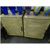 Image 1 : 2 Contemporary Single Door Nightstands - 2 Times the Money