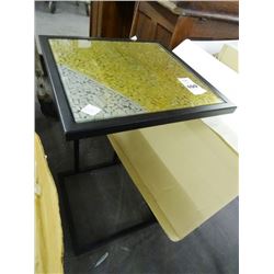 Art Glass Top Side Table