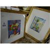 Image 1 : 2 Framed Floral/Harbor Scenes - 2 Times the Money