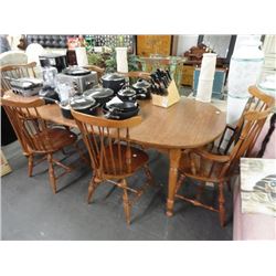 Haywood Wakefield Dining Room Table w/ 6 Chairs