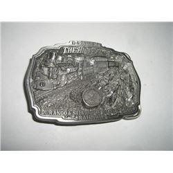 VINTAGE *SILVERTON RAILROAD* BELT BUCKLE STAMPED *D & SNG RR DURANGO & SILVERTON NARROW GAUGE RAILRO