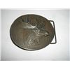 Image 1 : VINTAGE *JACKSON HOLE-WYOMING* MOOSE BELT BUCKLE STAMPED *1976 MADE IN JACKSON HOLE WYOMING STUDIOS