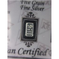 6 x .999 Fine Silver 2015 Mint Bullion Bars