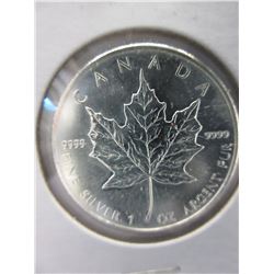 .9999 Fine Silver 1 oz. "Canada Maple Leaf" coin