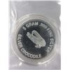 Image 1 : .999 Fine Silver "Crocodile"  Rounds - 5 Grams Each