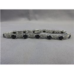 6+ CT Sapphire & Diamond Tennis Bracelet