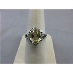 2.4 CT Citrine & Diamond Dinner Ring