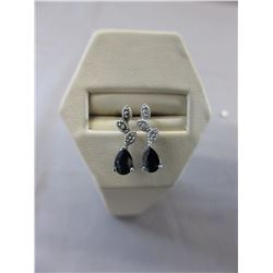 New 1 CTW Sapphire & Diamond Earrings