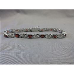 6+ CT Garnet & Diamond Tennis Bracelet