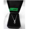 Image 2 : Sterling Silver "XO" Design Necklace