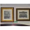 Image 1 : 2 Framed architectural prints