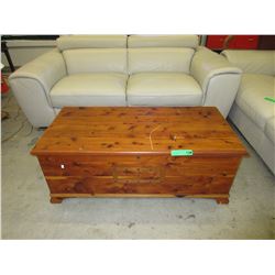 Red cedar hope chest & contents
