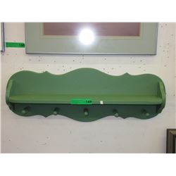 Wood coat rack / wall shelf
