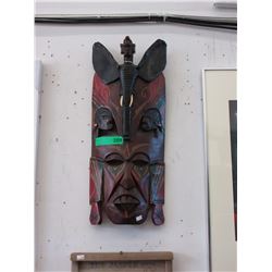 Carved African wall mask