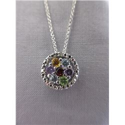 Multi-Gemstone & Diamond Necklace & Pendant set