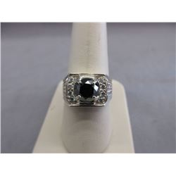 Mans 2.41 CT Black Diamond Ring