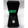 Image 2 : Diamond-set Snowflake Design Pendant & Chain