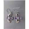 Image 1 : New Amethyst & Diamond Earrings