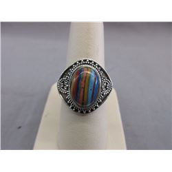 Custom made Rainbow Agate Ring