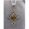 Image 1 : New Sterling Silver Cross Pendant & Chain
