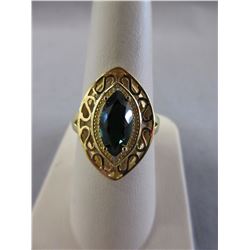 Green Quartz & Diamond-set Ring