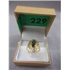 Image 2 : Green Quartz & Diamond-set Ring