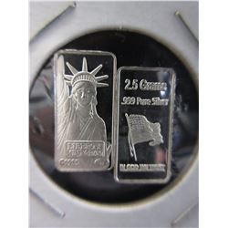 2 Rare 1985 American Statue of Liberty Silver Bars