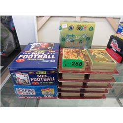 3 Boxes & 5 packages of sports trading cards