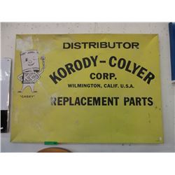 Vintage metal Karody-Colyer sign
