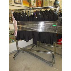 Rack of men's assorted tuxedos & suits