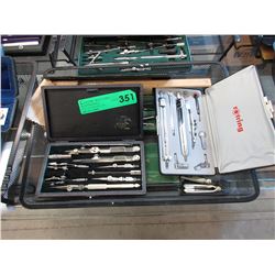 4 Vintage precision drafting & measuring tools