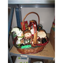 2 Baskets of new Christmas decorations
