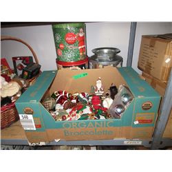 Christmas decorations & tins