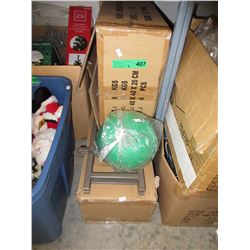 New bed safety rails & 2 cases of medicine balls