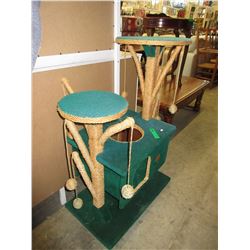 Carpeted cat tree - used