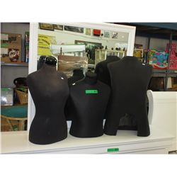 3 Used mannequin torso forms