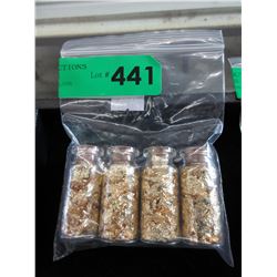 4 Vials of gold leaf