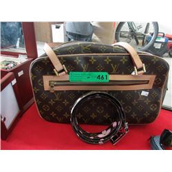 Used Luis Vuitton handbag & belt - Not authenticated