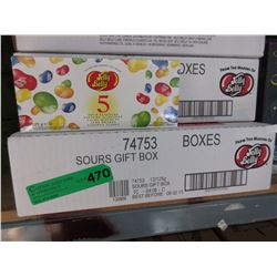 Case of Jelly Belly "Sours" gift boxes.
